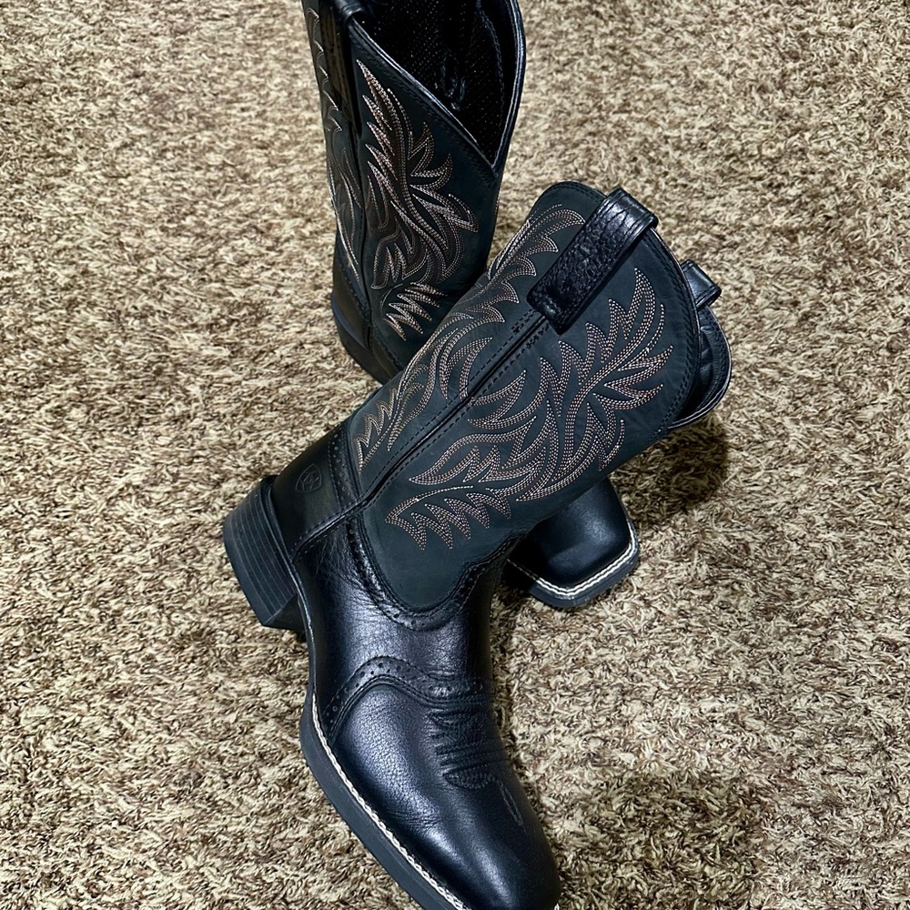 Ariat Black and Brown Western Boots